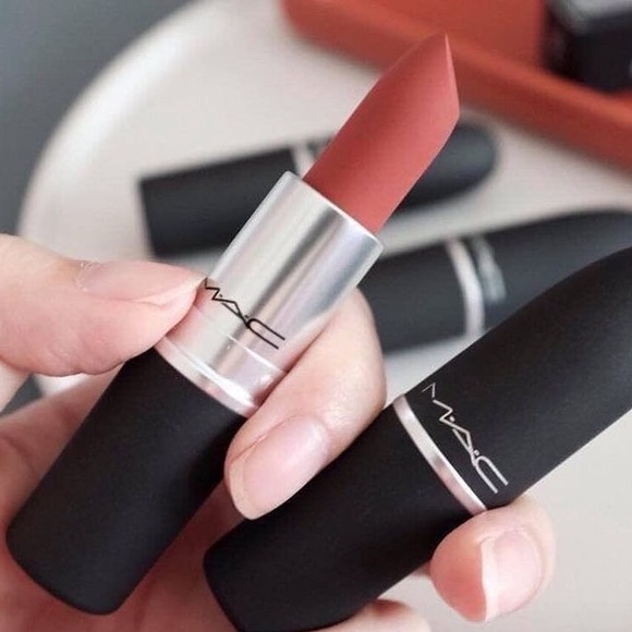 Mac Cosmetics Lipstick Set Trio FULL SZ Ruby Woo Bated Breath Devoted to Chili